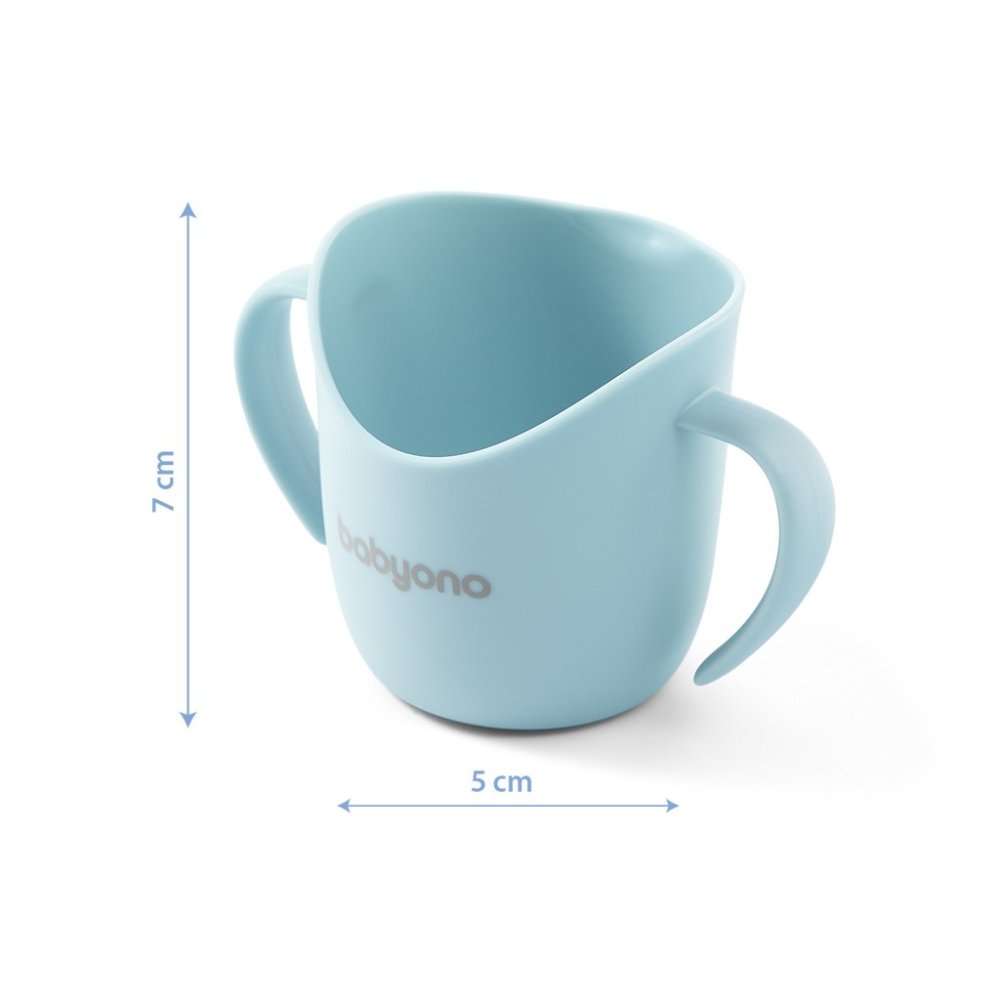 BABYONO Tazza Ergonomica Con Manici 120 Ml Azzurro 6m+