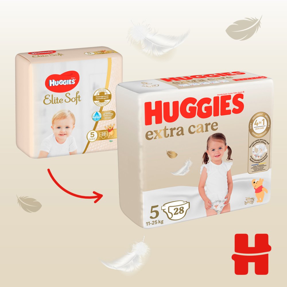 HUGGIES® Pelene Jednokratne Extra Care 5 (12-17 Kg) 28 Kom