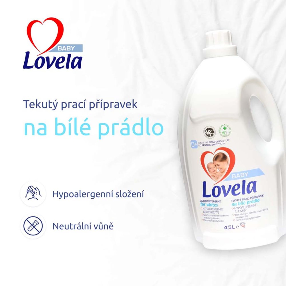 2x LOVELA Baby Liquid Laundry Detergent For White And Colored Clothes 4.5 L / 50 Loads