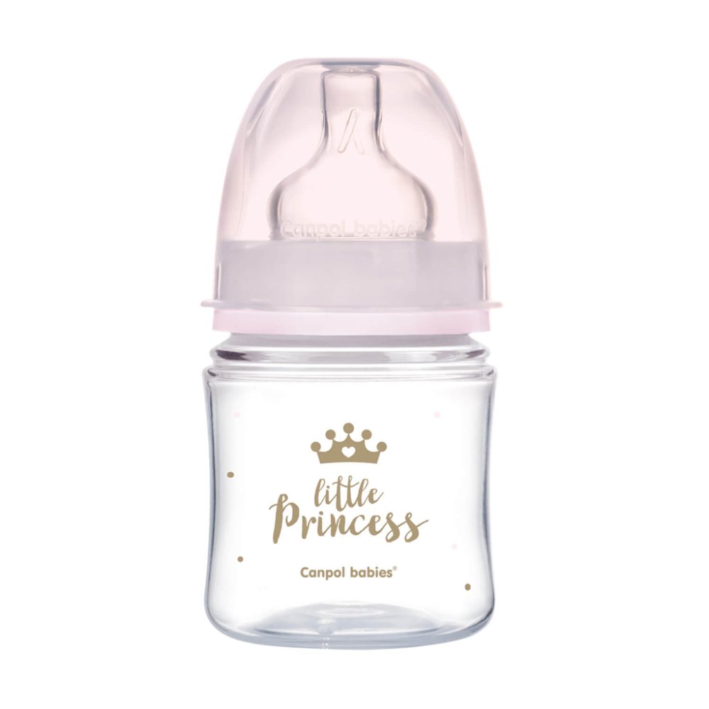 CANPOL BABIES Bottle With Wide Mouth Royal Baby 120 Ml Pink