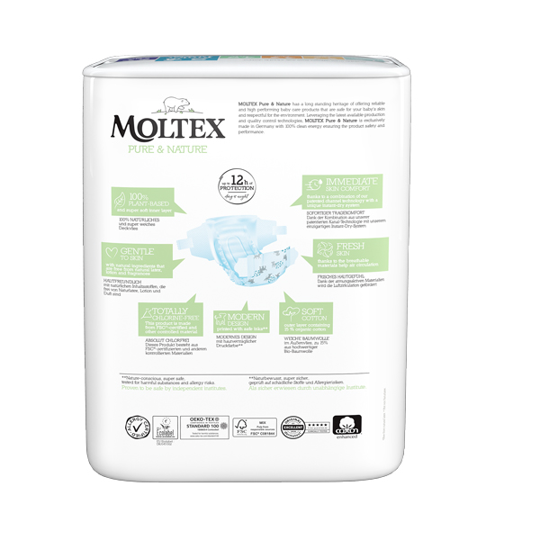 MOLTEX Pure&Nature Pañales Desechables 5 Junior (11-16 Kg) 25uds