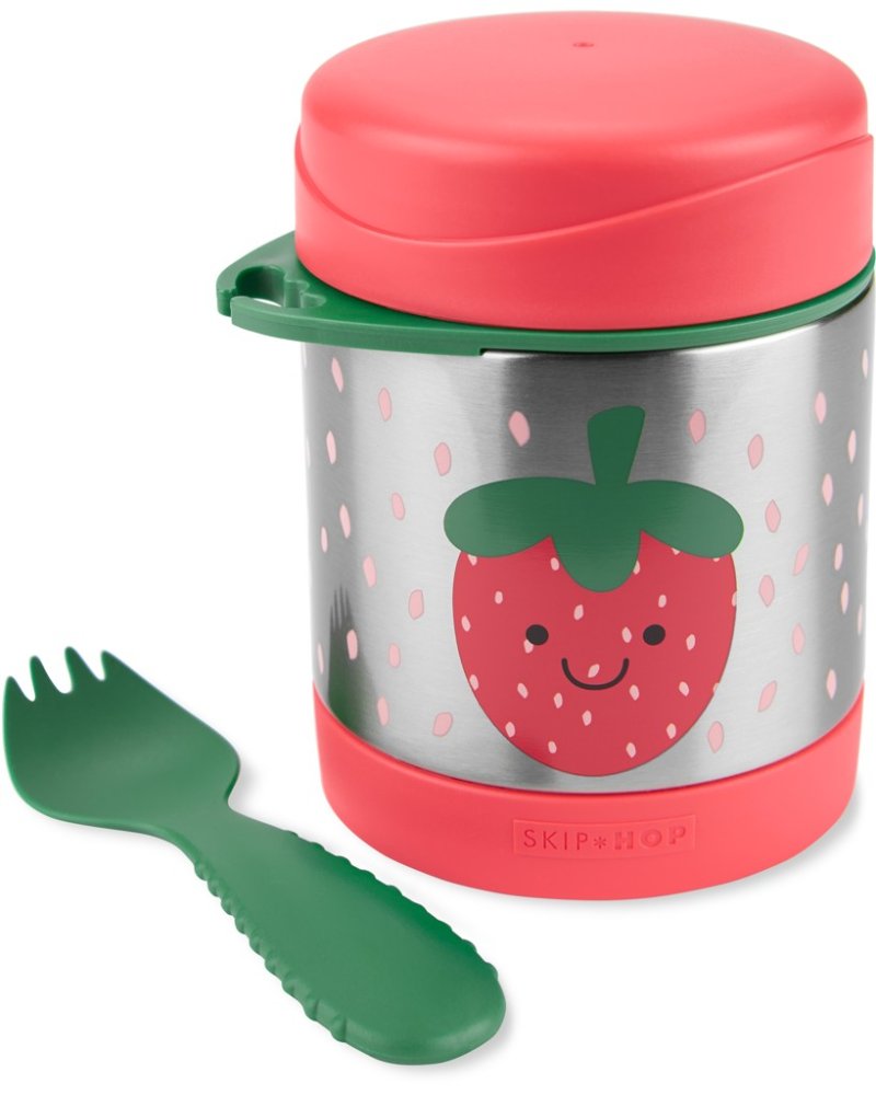 SKIP HOP Spark Style Termo De Comida Con Cuchara/tenedor Fresa 325 Ml, 3 Años+