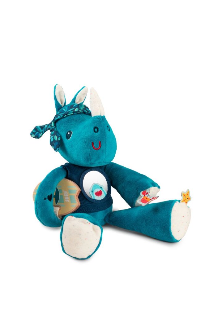 Lilliputiens – Marius le rhinocéros – peluche avec activités