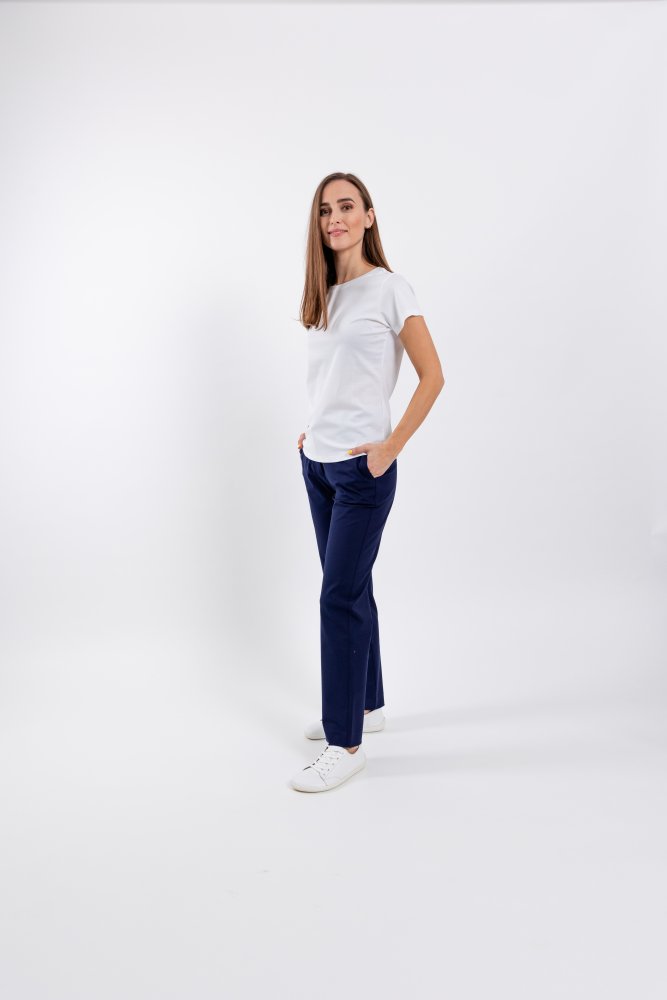 Dámské Tričko S Kulatým Výstřihem Be Lenka Essentials - White M White