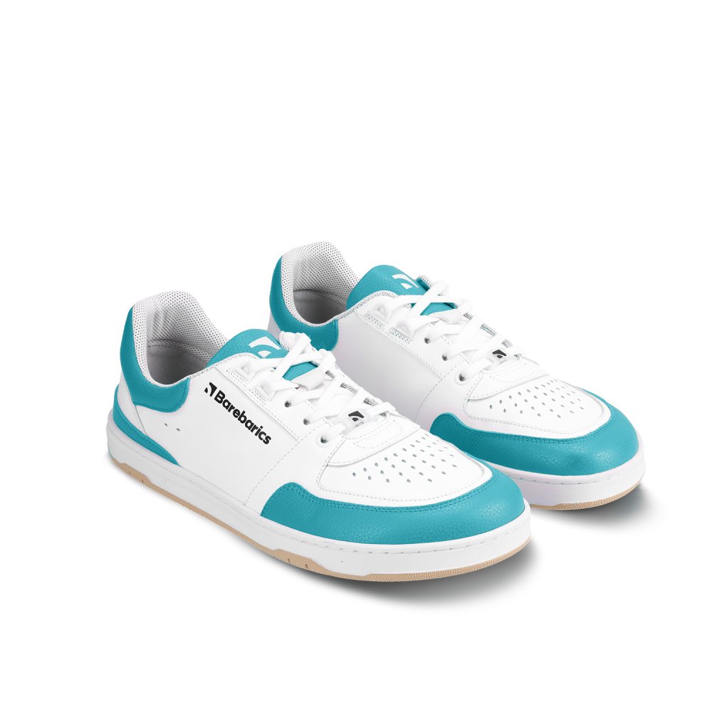 Barebarics Wave Barefoot Sneakers - Wit En Donker Turquoise 39 Turquoise