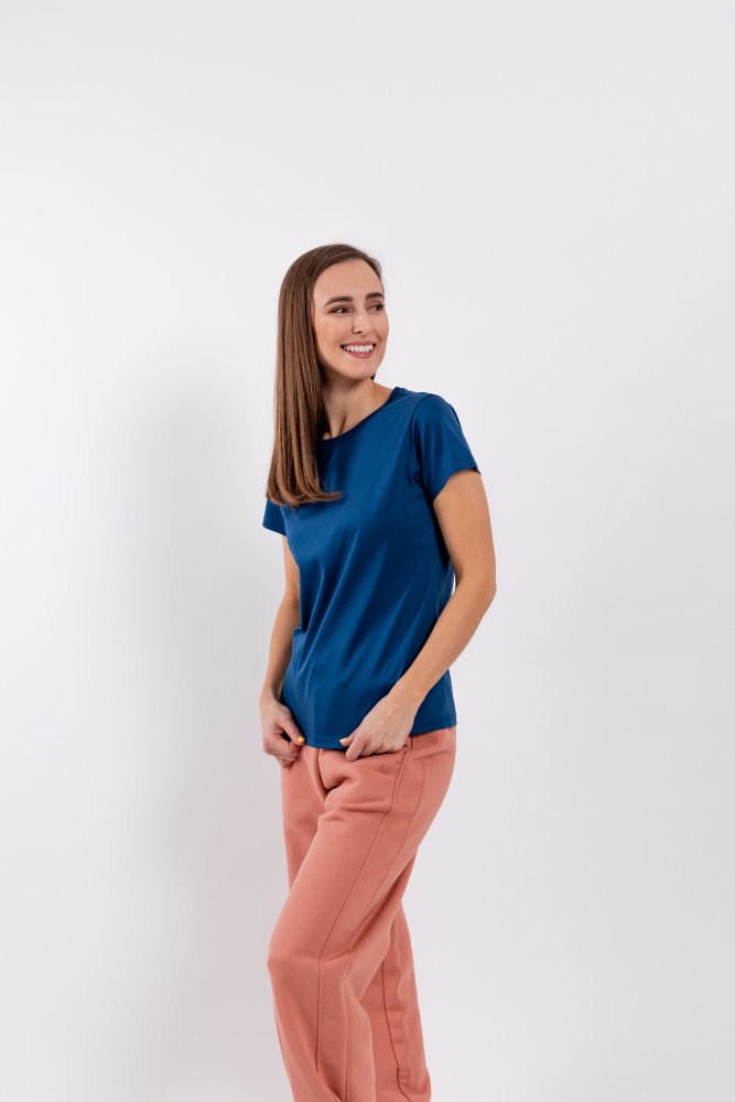 Tricou De Damă Cu Gât Rotund Be Lenka Essentials - Bleumarin XS Blue