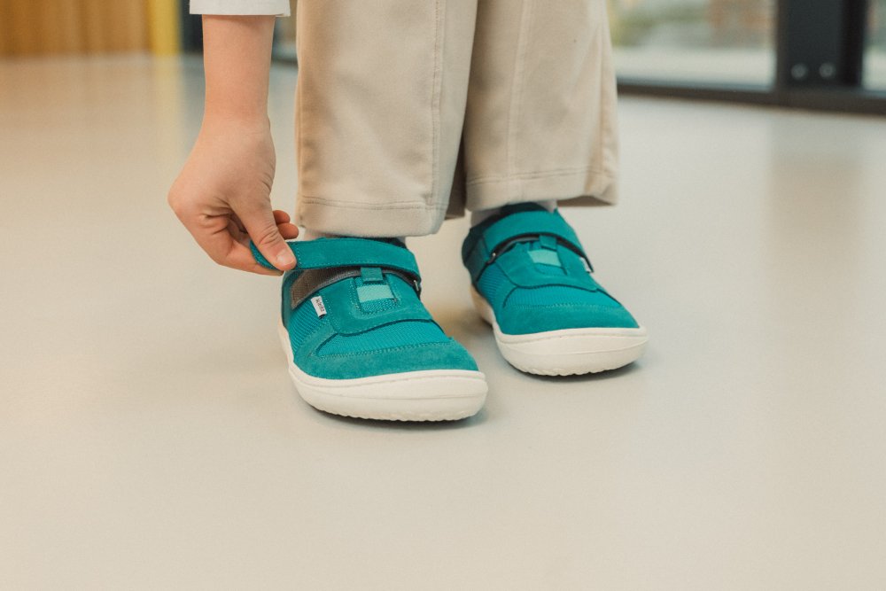 Baskets Pieds Nus Pour Enfants Be Lenka Joy - Turquoise & Blanc 27 Turquoise