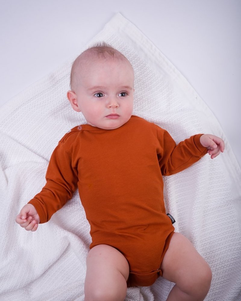 Body à manches longues pour enfants, cannelle 56