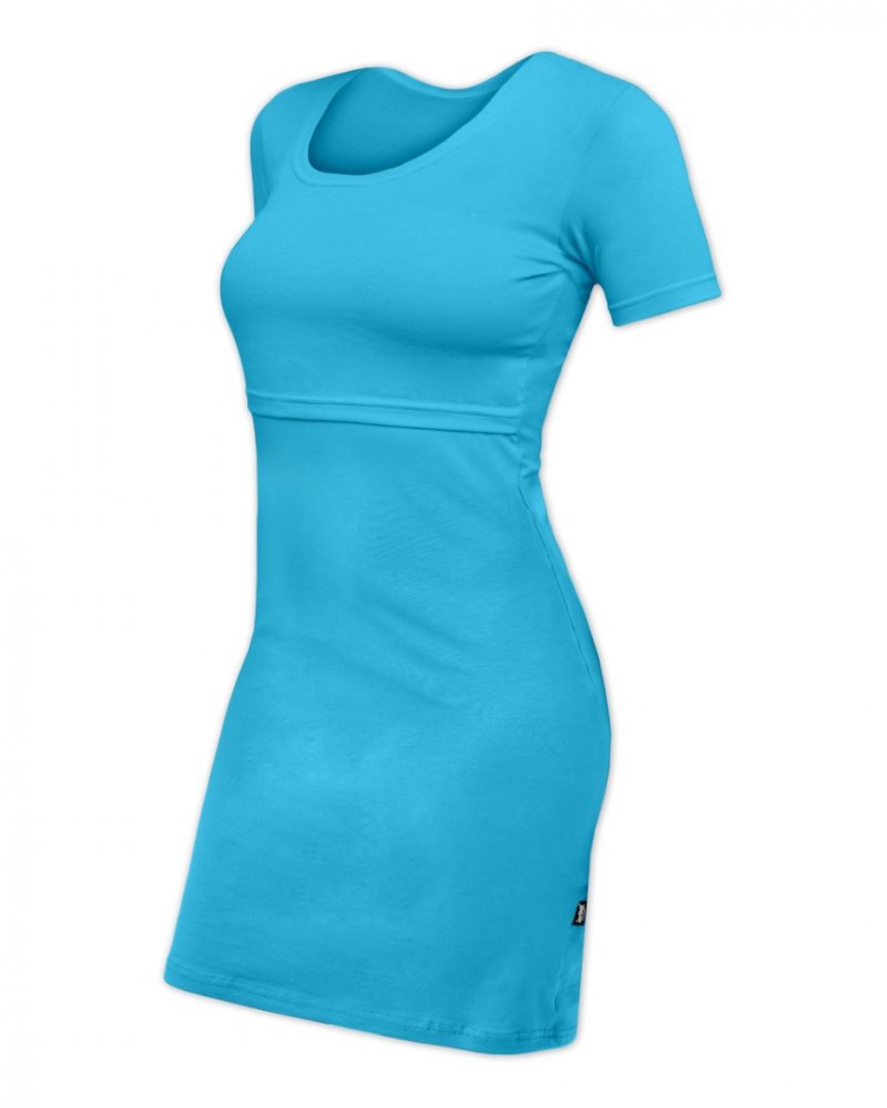 Abito da allattamento ELENA, manica corta, turchese L/XL