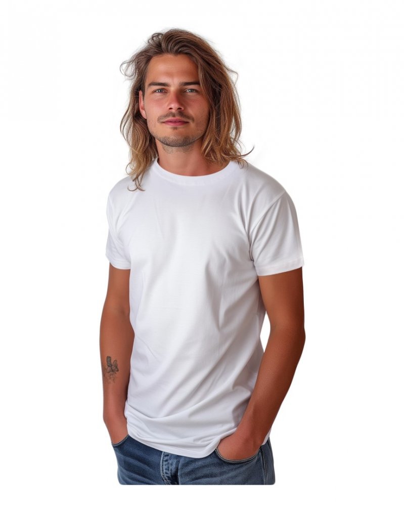 T-shirt hommes Marek, manches courtes, blanc L
