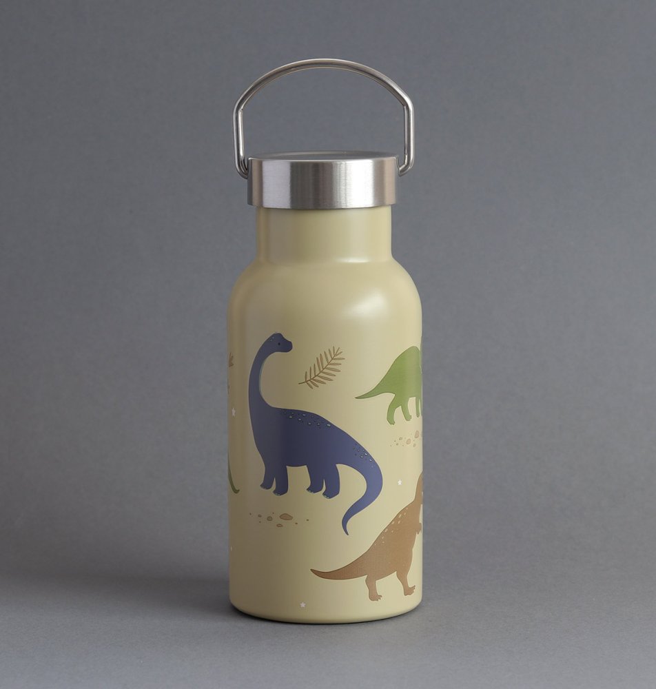 A Little Lovely Company - Borraccia in acciaio inox, 350 ml - dinosauri - immagine 4