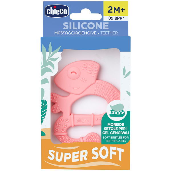 CHICCO Anneau de dentition en silicone Super Soft Caméléon rose 2m+ – Image 4