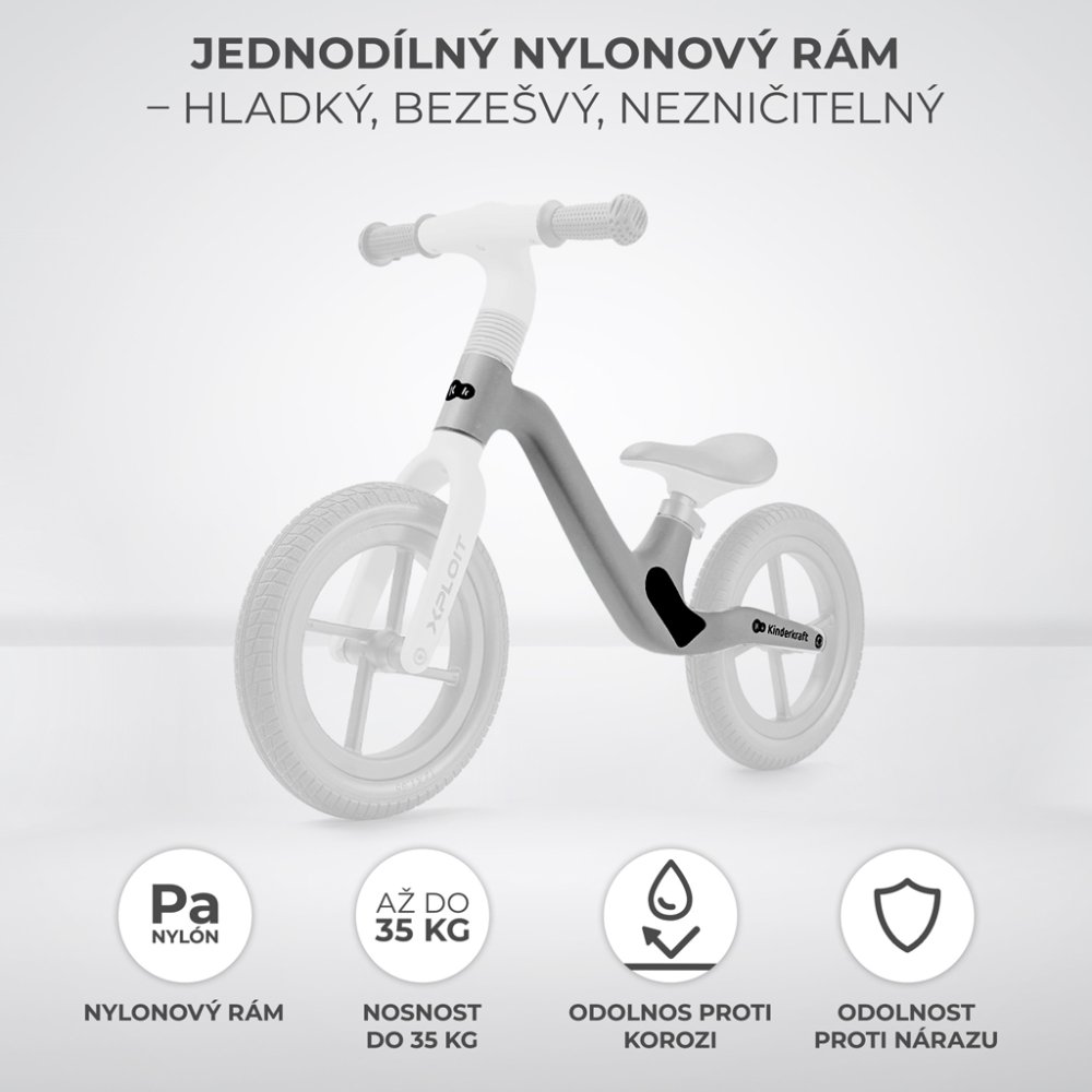 KINDERKRAFT Bicicletta senza pedali Xploit Moonstone silver - immagine 3