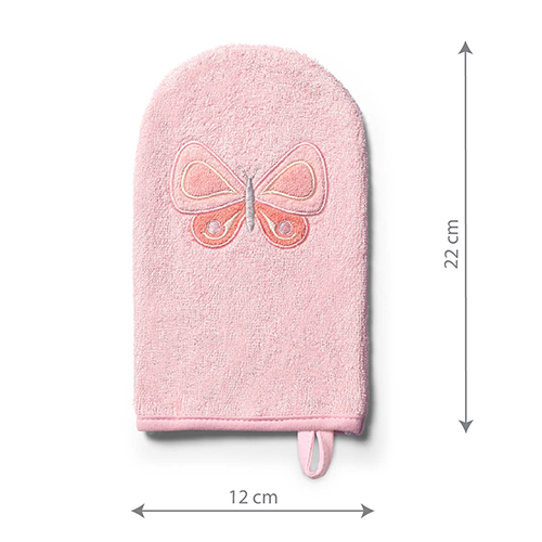 BABYONO Guanto da bagno Natural bamboo - rosa - immagine 4