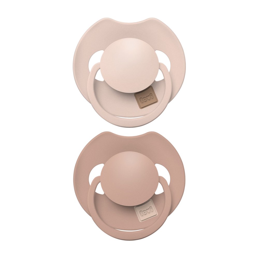 LOVI Sucette silicone dynamique Prime 6-18m 2pcs Nude/Blush