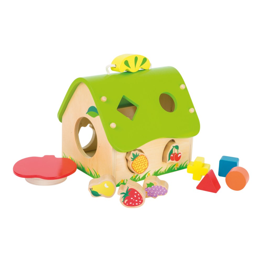 small foot Juego de encaje de madera casa clasificador de frutas - Imagen 3