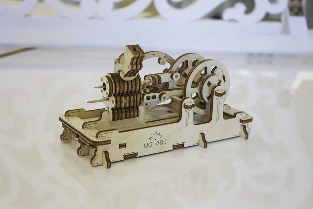 Puzzle 3D en bois mécanique Ugears - Moteur – Image 4