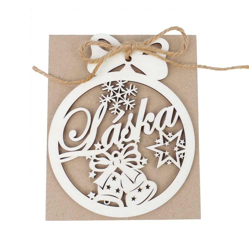 Kúzlo dreva Decoración navideña Láska10 cm