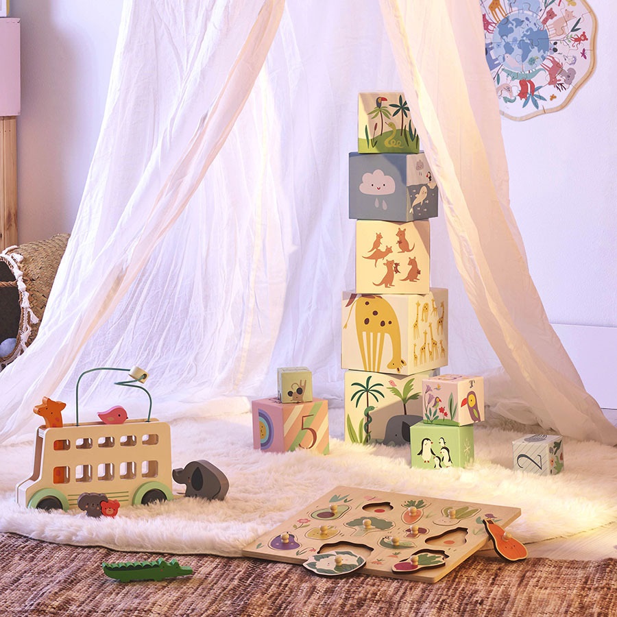 Puzle Vilac con asa Verduras de Sarah Betz - Imagen 4