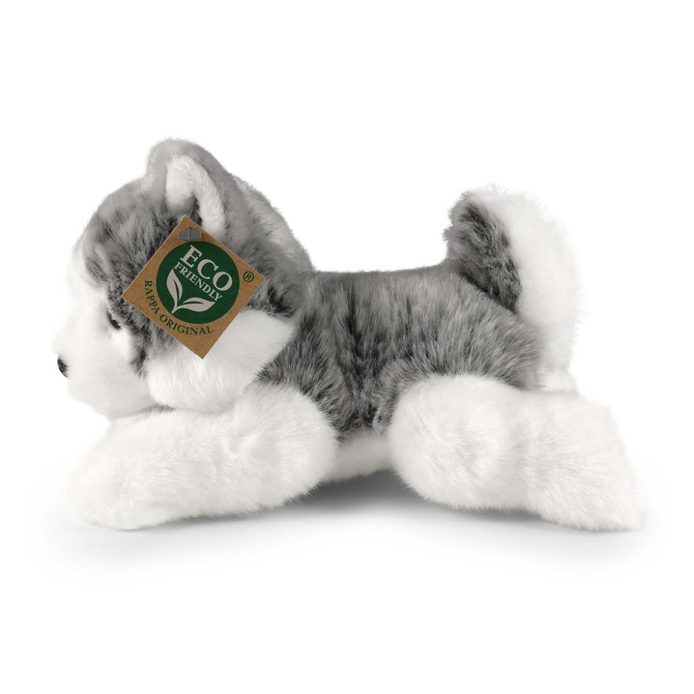 Rappa Peluche cane husky sdraiato 20 cm ECO-FRIENDLY - immagine 3