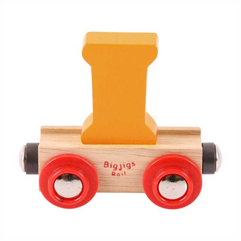 Bigjigs Rail Wagon de train en bois - Lettre I