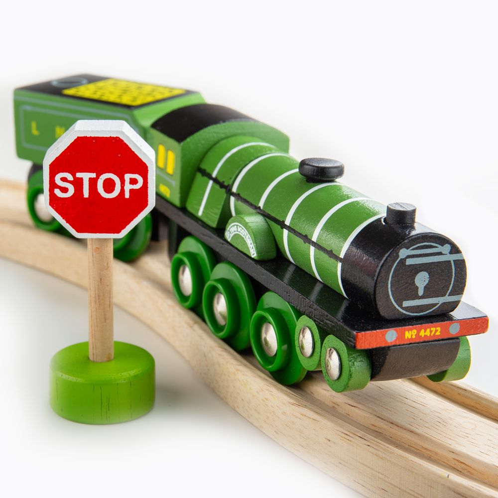 Bigjigs Rail Drewniana replika lokomotywy Flying Scotsman - obrazek 6
