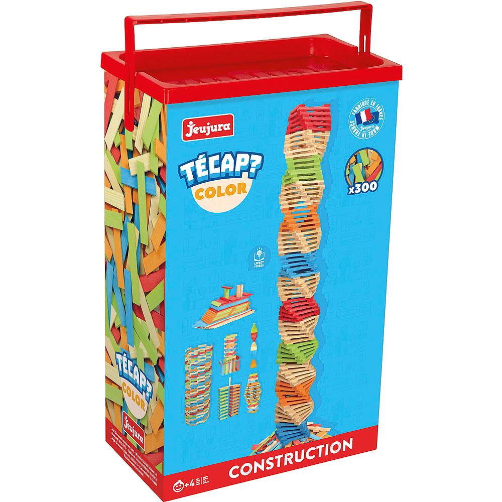 Jeujura Juego de Construcción de Madera Técap Color 300 piezas