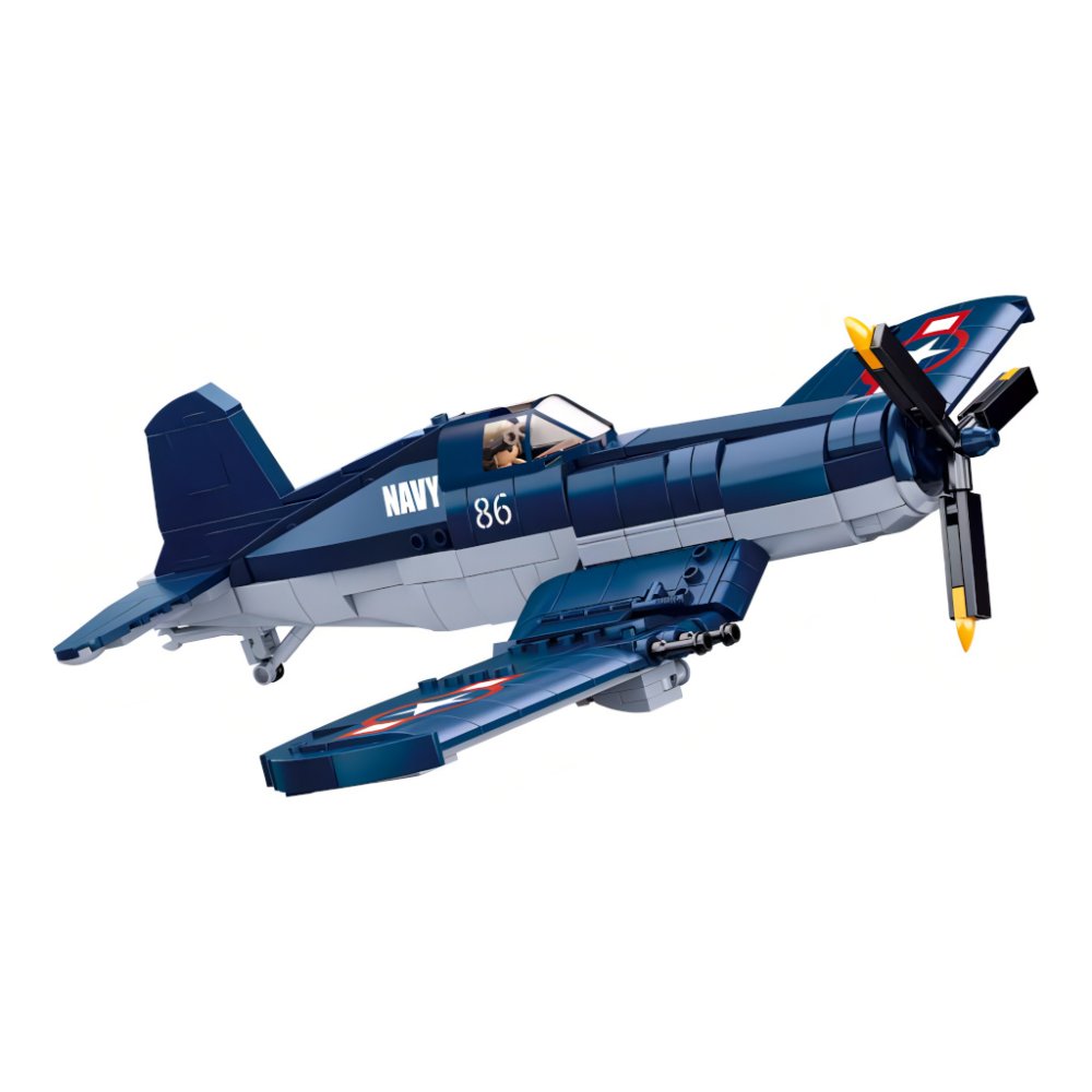 Sluban WWII M38-B1109 Amerikai F4U Corsair vadászrepülőgép