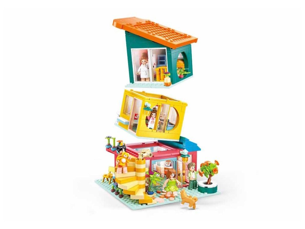 Sluban Girls Dream M38-B1090 Trzypiętrowy domek - obrazek 4