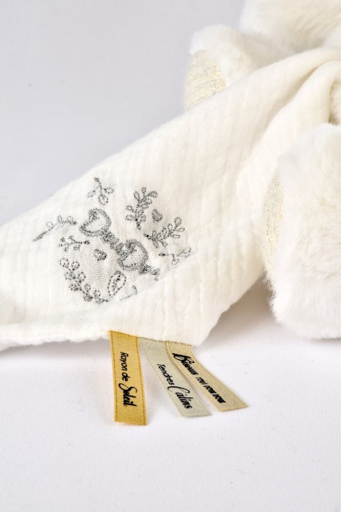 Doudou Zestaw prezentowy Pluszowy miś z kocykiem 30 cm beżowy - obrazek 4