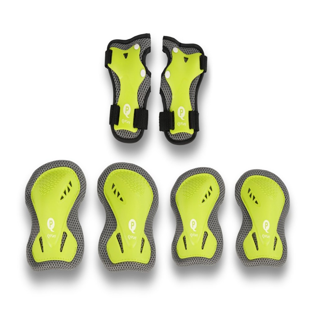 QPLAY Protections enfant Green, taille S, âge 3-5 ans