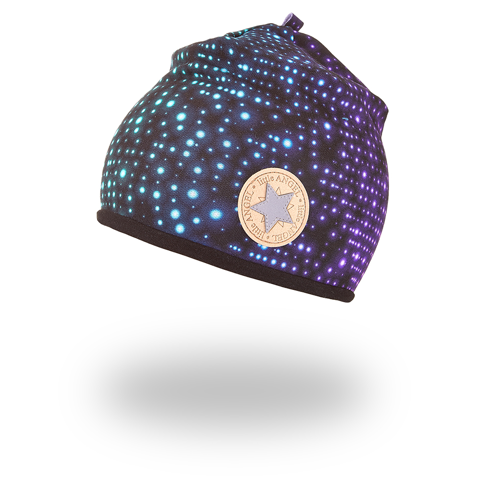 Mütze mit Outlast® gefüttert - Punkt Neon/Schwarz 4 | 45-48 cm