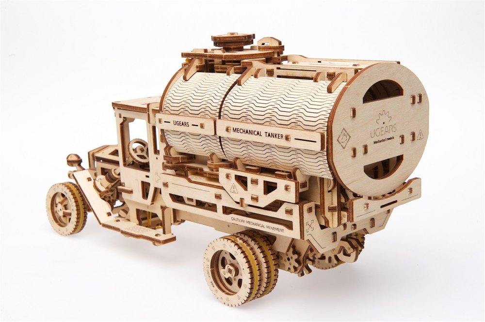 Ugears 3D dřevěné mechanické puzzle UGM-11 Náklaďák s cisternou (obrázek 4)