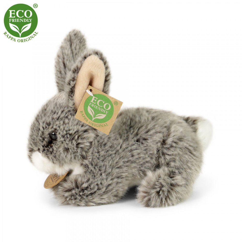 Rappa Plyšový králík tmavě šedý ležící 17 cm ECO-FRIENDLY (obrázek 3)
