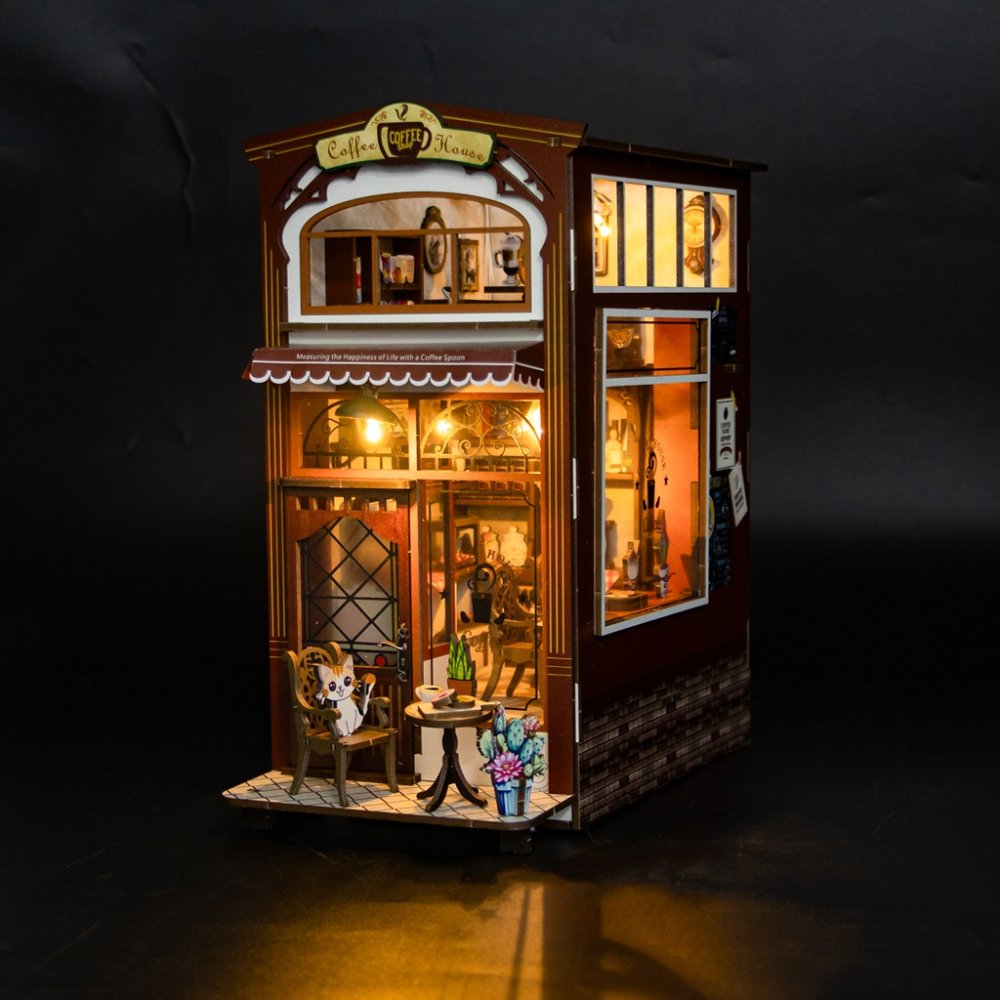 2Kids Toys 3D skládačka Zarážka na knihy Miniatura domečku Kavárna (obrázek 4)
