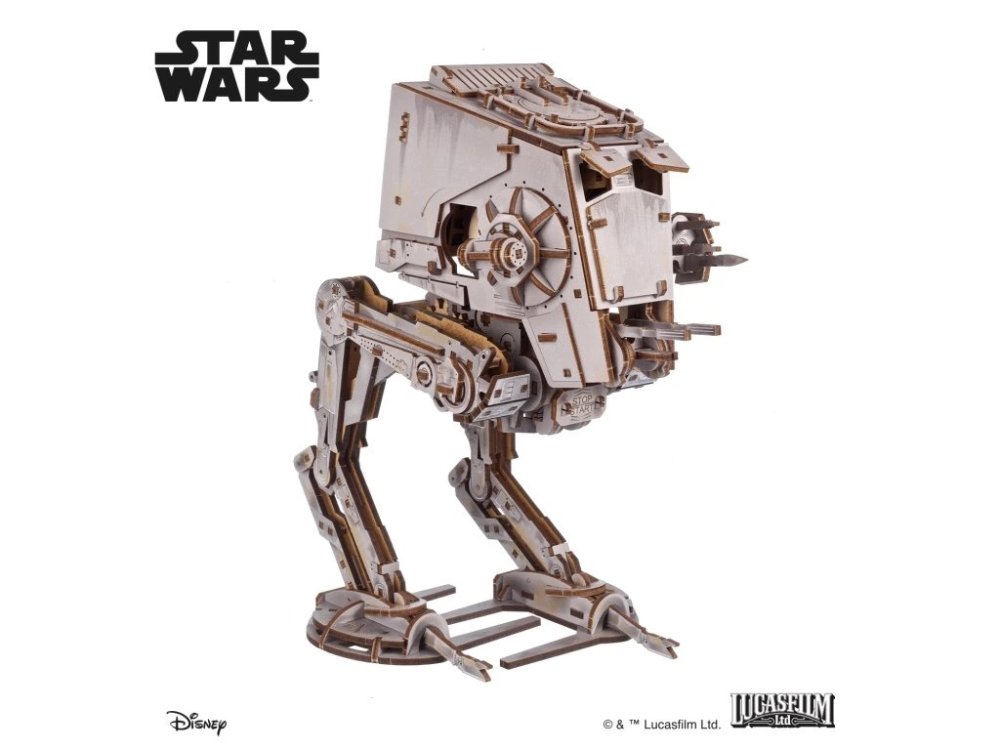 Ugears 3D dřevěná mechanická skládačka Star Wars AT-ST kráčedlo (obrázek 4)