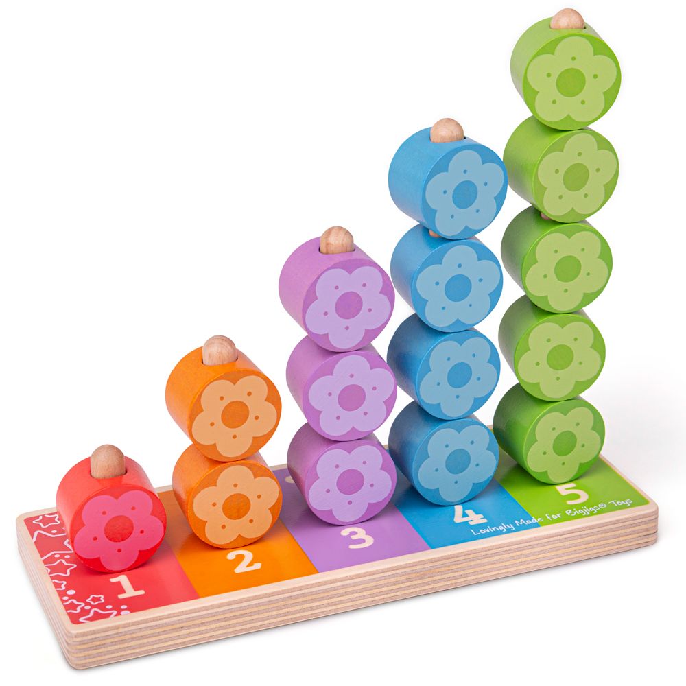 Bigjigs Baby Nasazování barevných květinek (obrázek 10)