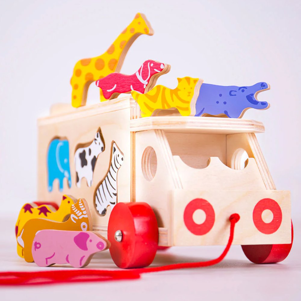 Bigjigs Toys Dřevěné auto se zvířátky (obrázek 11)