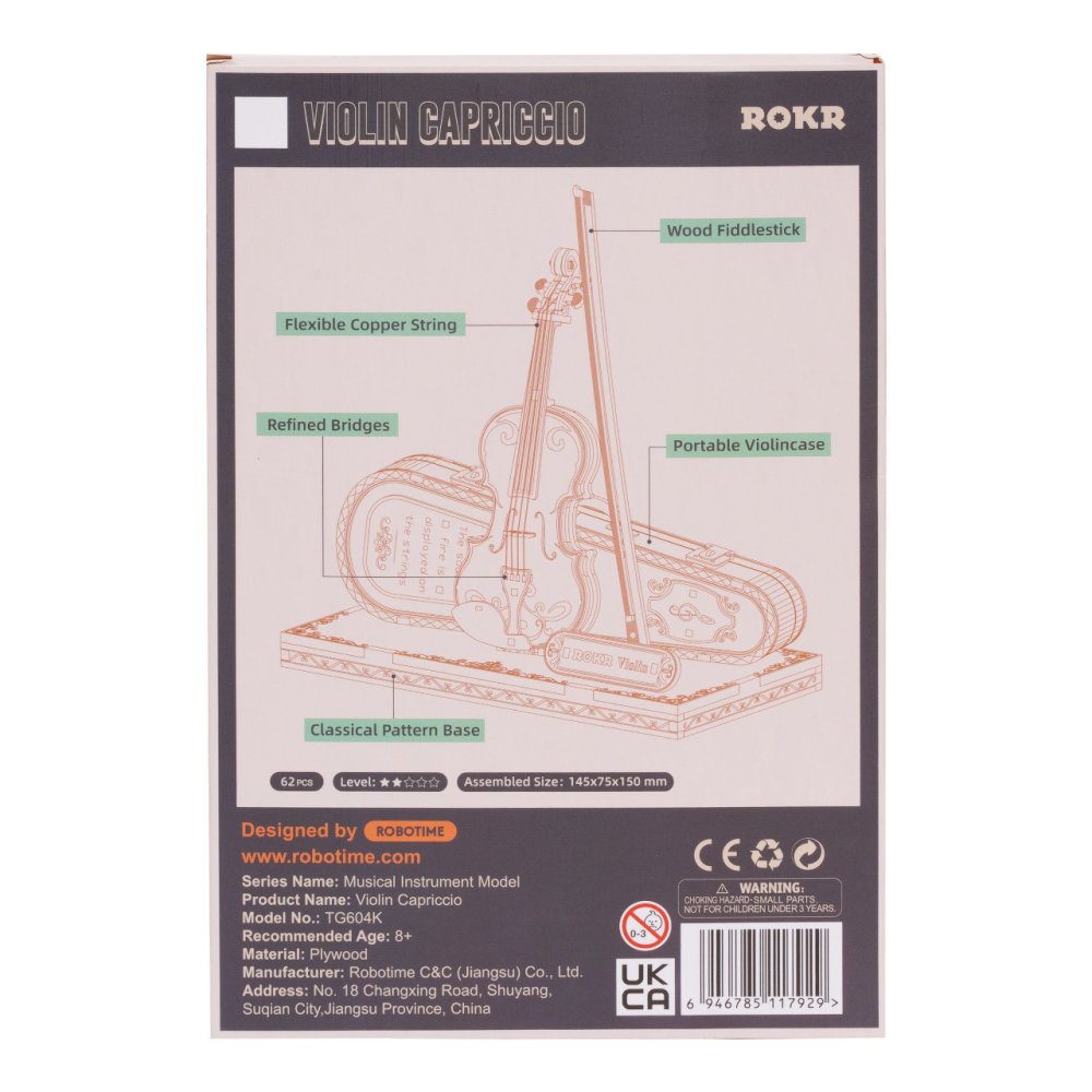 RoboTime 3D dřevěná skládačka Viola (obrázek 4)