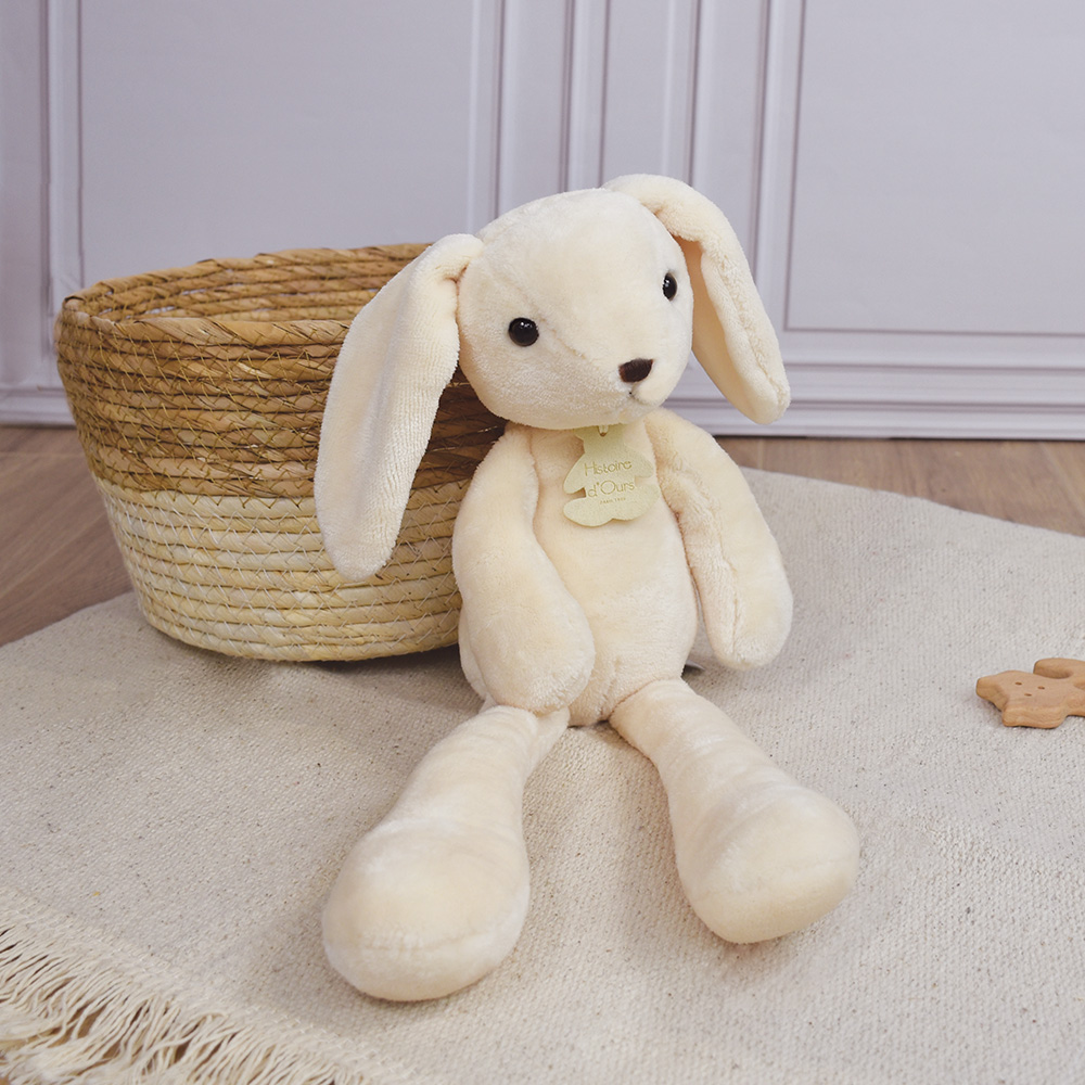 Doudou Histoire d´Ours Plyšový kamarád bílý králíček 40 cm (obrázek 5)