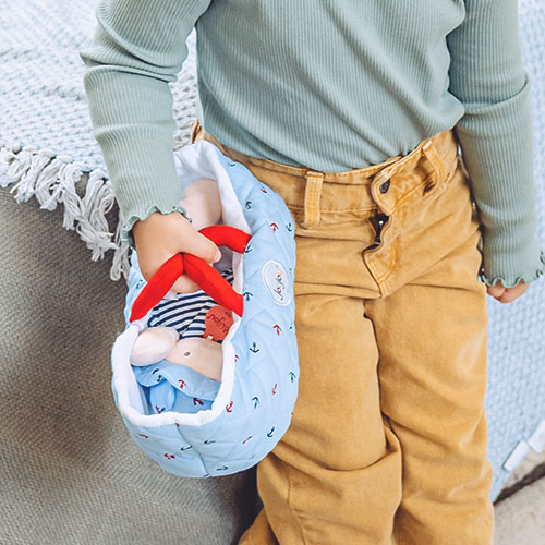 Doudou Jolijou Panenka v modré přenášecí tašce 20 cm (obrázek 5)