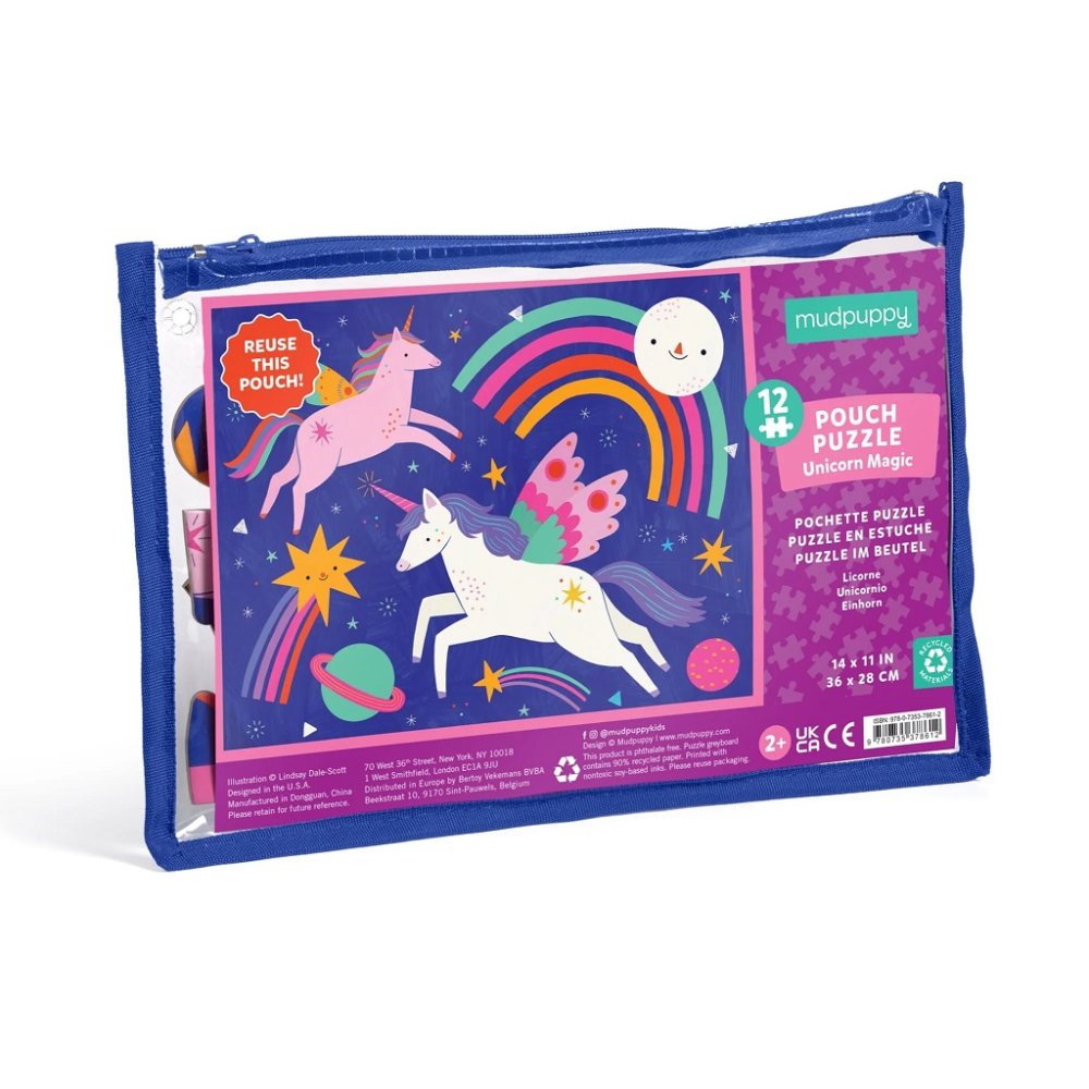 Mudpuppy Puzlle Jednorožec Magic v taštičce 12 dílků (obrázek 3)