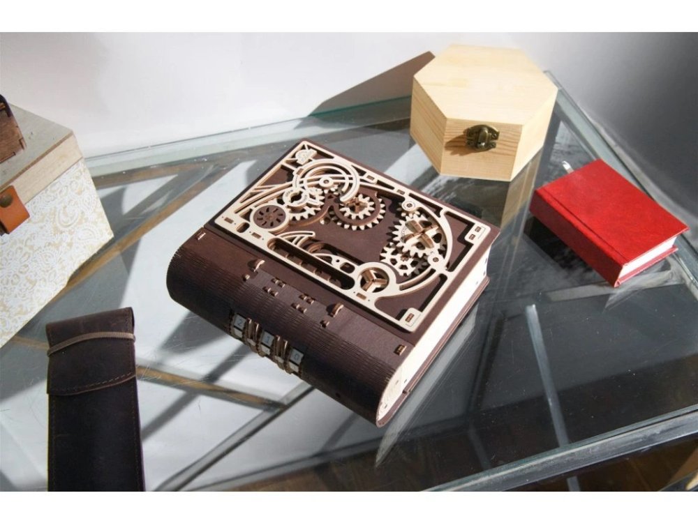 Ugears 3D dřevěné mechanické puzzle Kniha tajemství (obrázek 8)