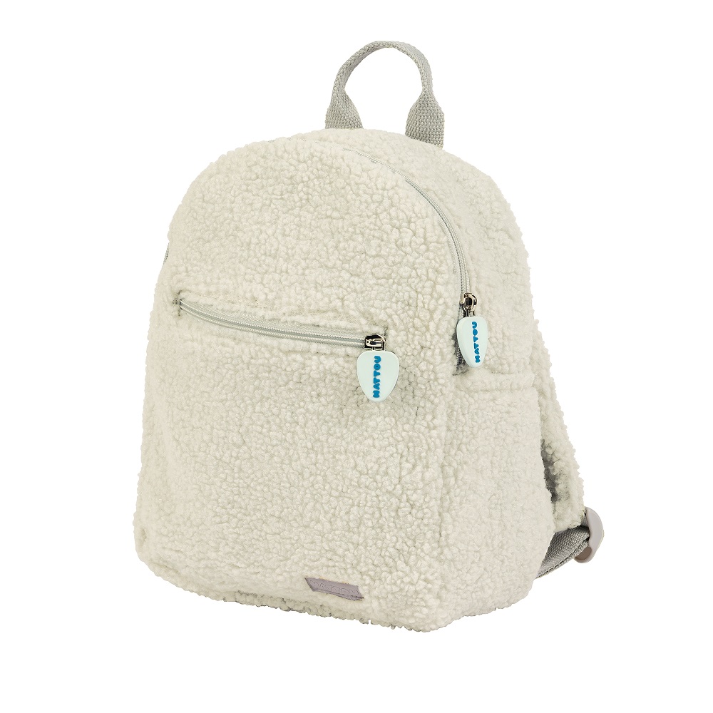 NATTOU Kinderrucksack Plüsch Teddy Ecru