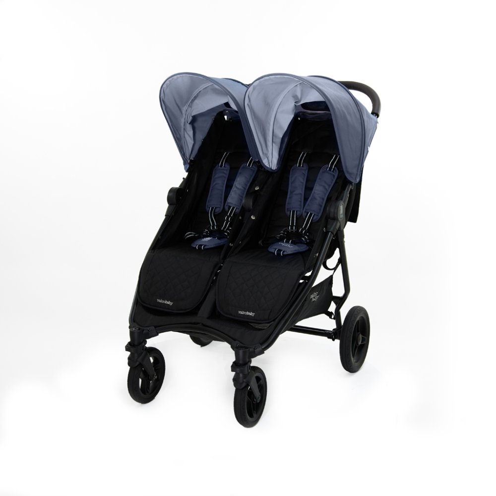 VALCO BABY Tvillingvagn Slim Twin Glacier + PETITE&MARS Väska Jibot GRATIS