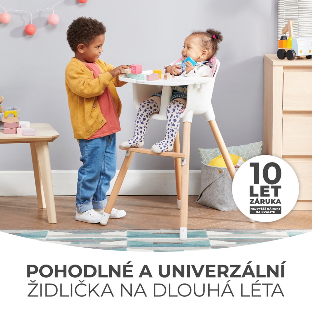 KINDERKRAFT Židlička Jídelní Sienna Pink