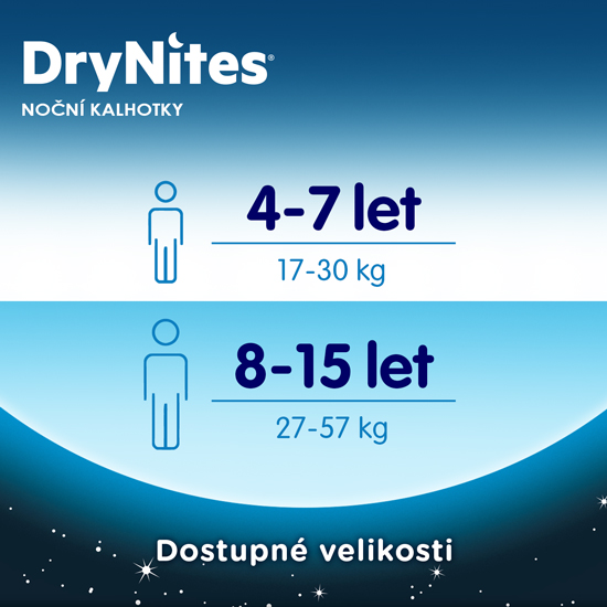 HUGGIES® DryNites Jednorazowe Pieluszki-majtki Dla Chłopców 4-7 Lat (17-30 Kg) 10 Szt.