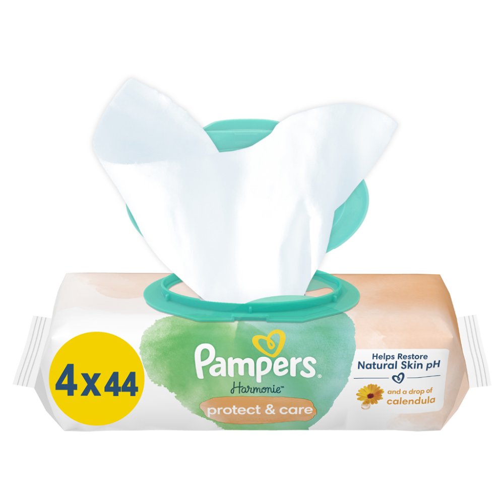 PAMPERS Maramice Za čišćenje Harmonie Protect & Care 4 Pakiranja = 176 Maramica