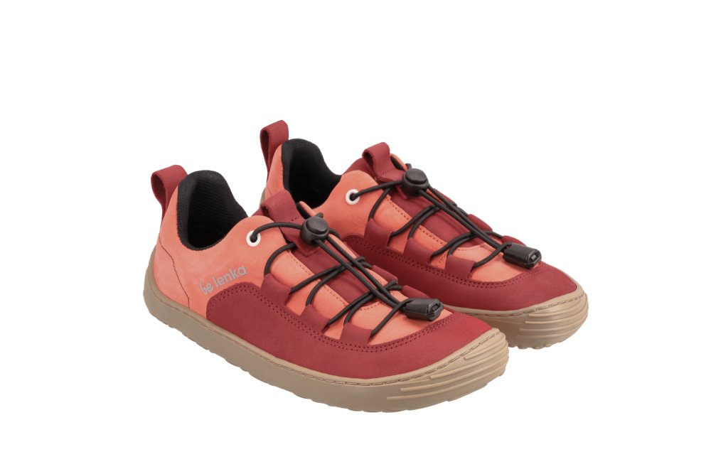 Dětské Barefoot Tenisky Be Lenka Xplorer - Dark Red & Coral Red 25