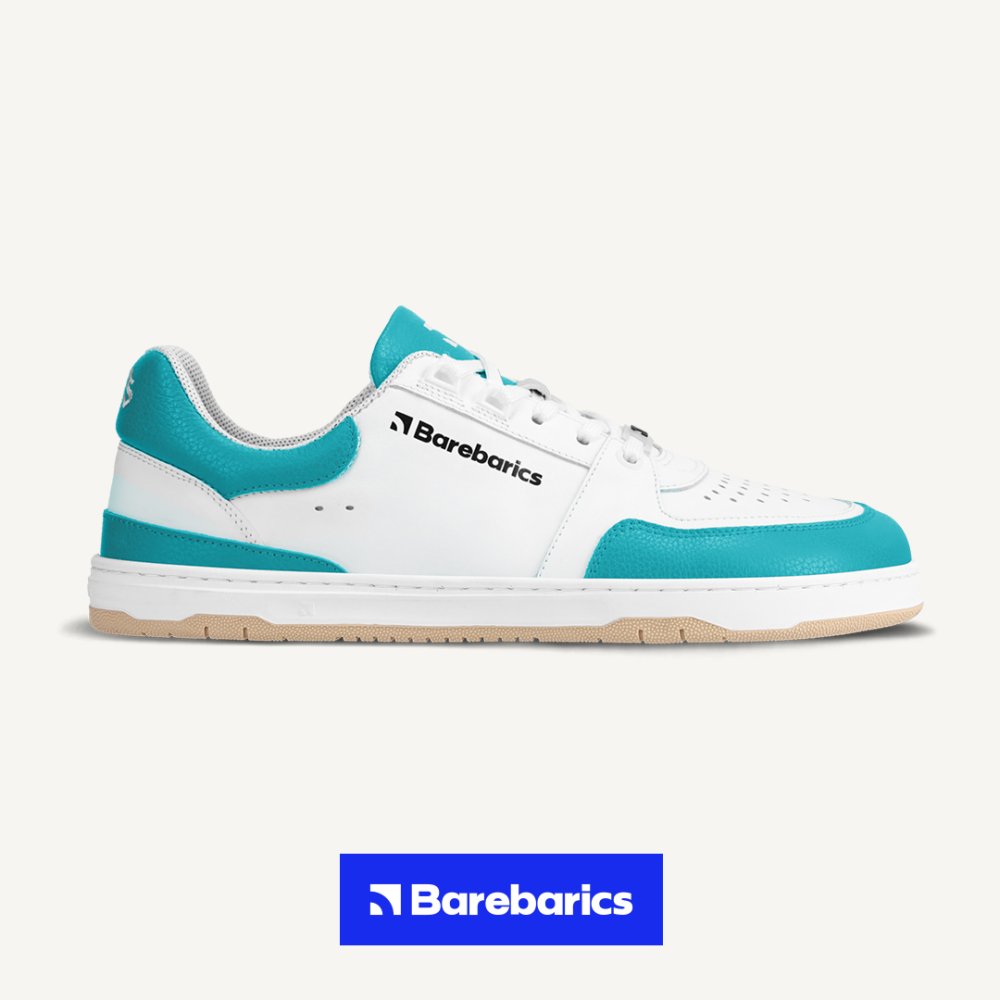 Barebarics Wave Barefoot Sneakers - Wit En Donker Turquoise 39 Turquoise